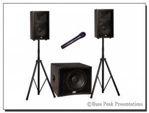 A Sound System w/ WIRELESS Microphone