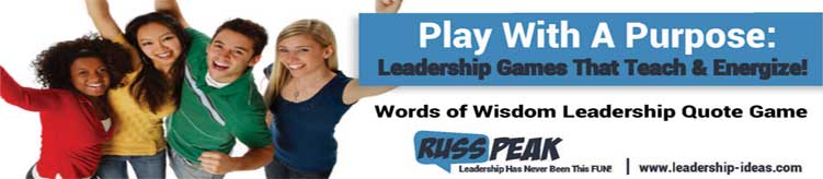 Student Leadership Game Words of Wisdom Pic